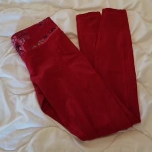 Size 4 burgundy lulu leggings